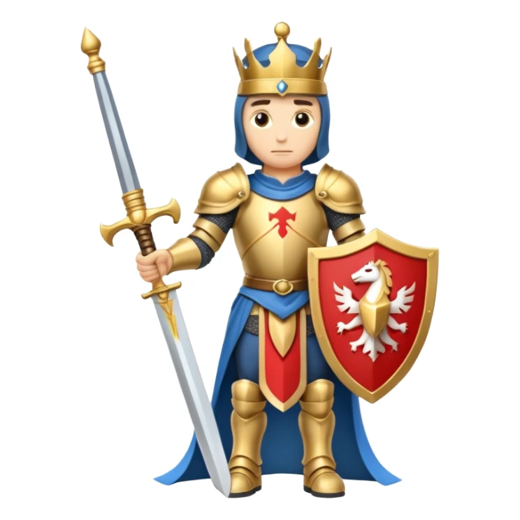 Chess piece holy knight with a giant sword sticker