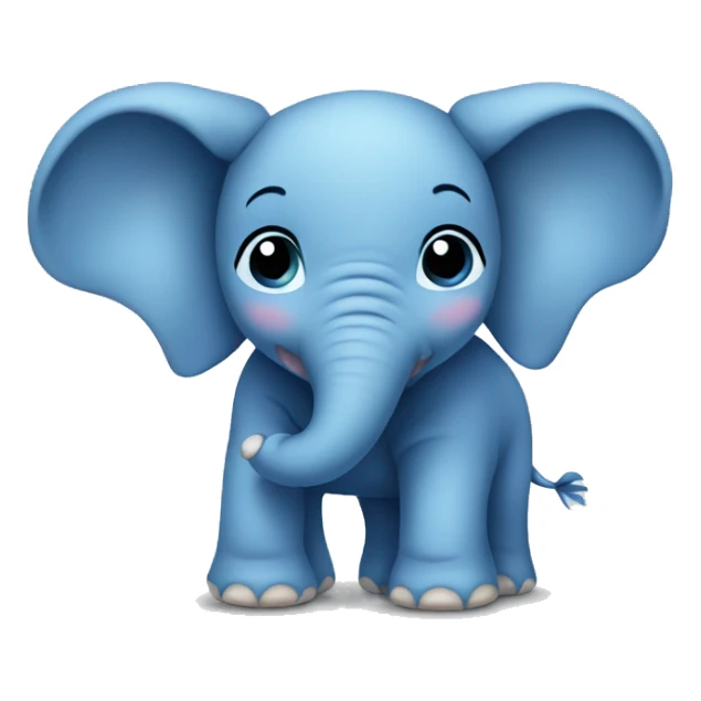 blue baby elephant sticker