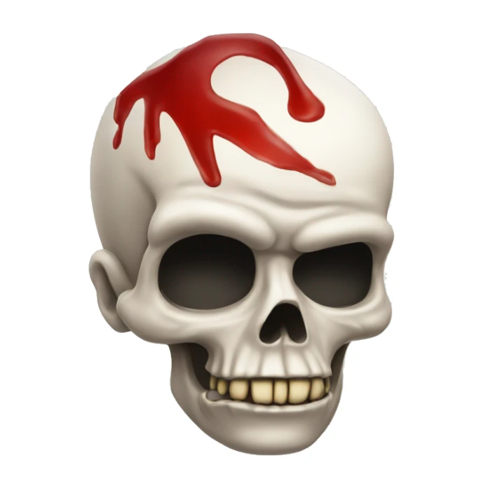 Ein Totenkopf mit einer Roten Nase sticker