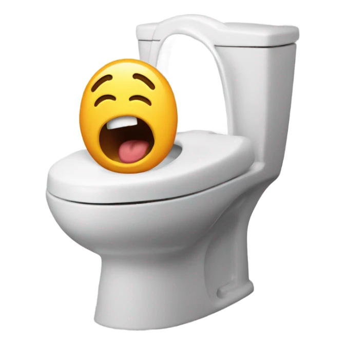 Yawning skibidi toilet sticker
