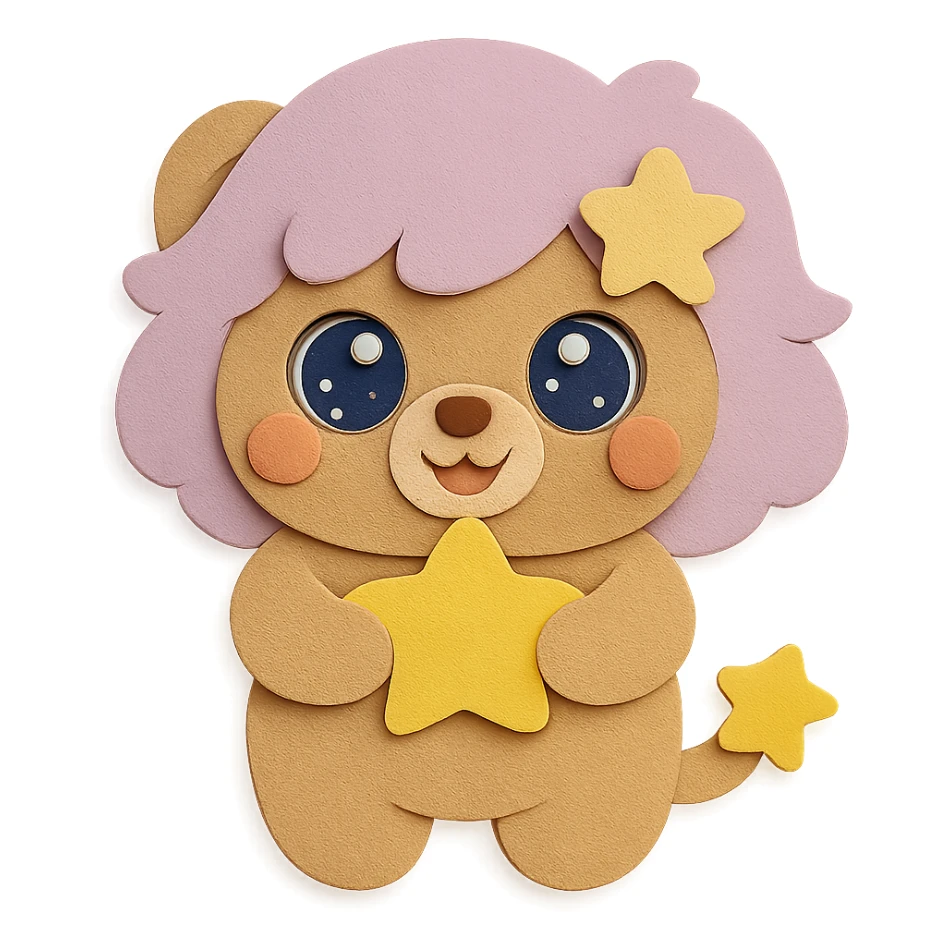 Make the little bear's body look natural and flawless, with no defects. The eyes should be big, sparkling, and watery, making the bear look super soft, cute, and adorable. Use the exact same paper craft visual effect as the reference image. Keep all other bear features, pose, and soft pastel brown color unchanged, with clean lines and a transparent background. sticker
