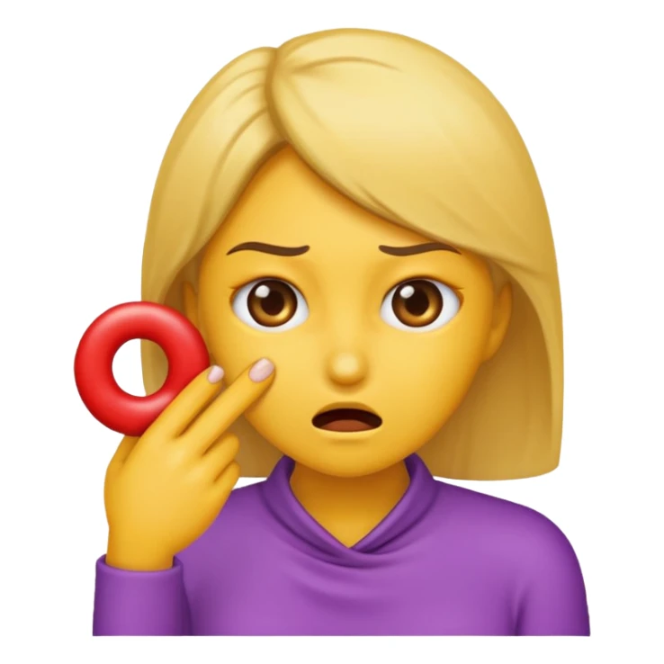 Women emoji choking herself with x’s for eyes sticker