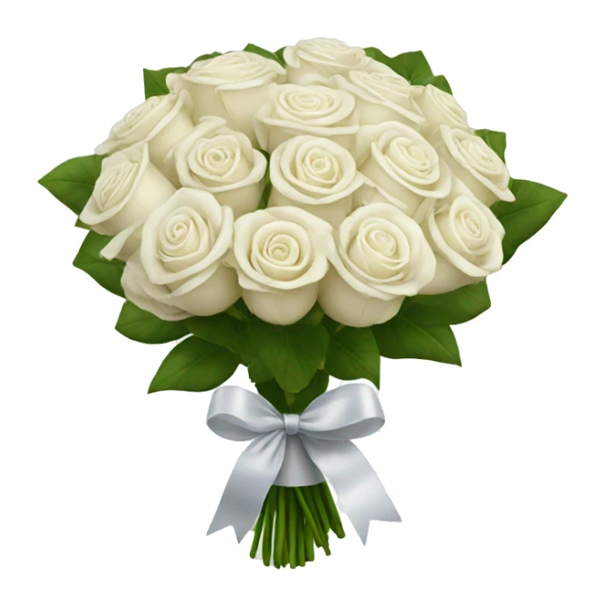 A huge bouquet with white and rose roses with a ribbon sticker