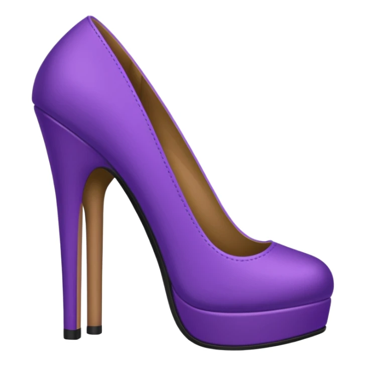 royal purple heels, cosmetics and bag emojis sticker