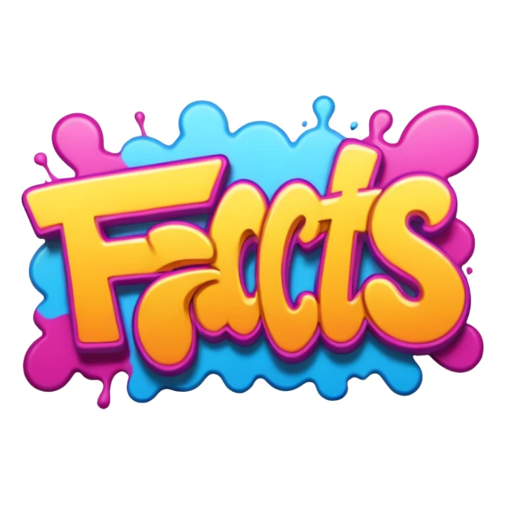 THE WORD FACTS in graffiti sticker