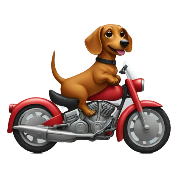 Dachshund riding a motorbike looking cool sticker