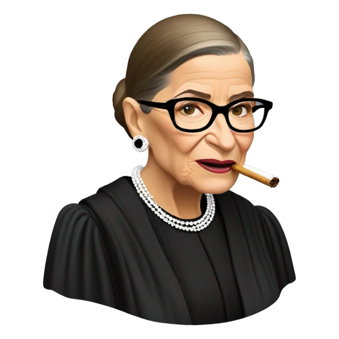 Ruth Bader Ginsburg smoking sticker