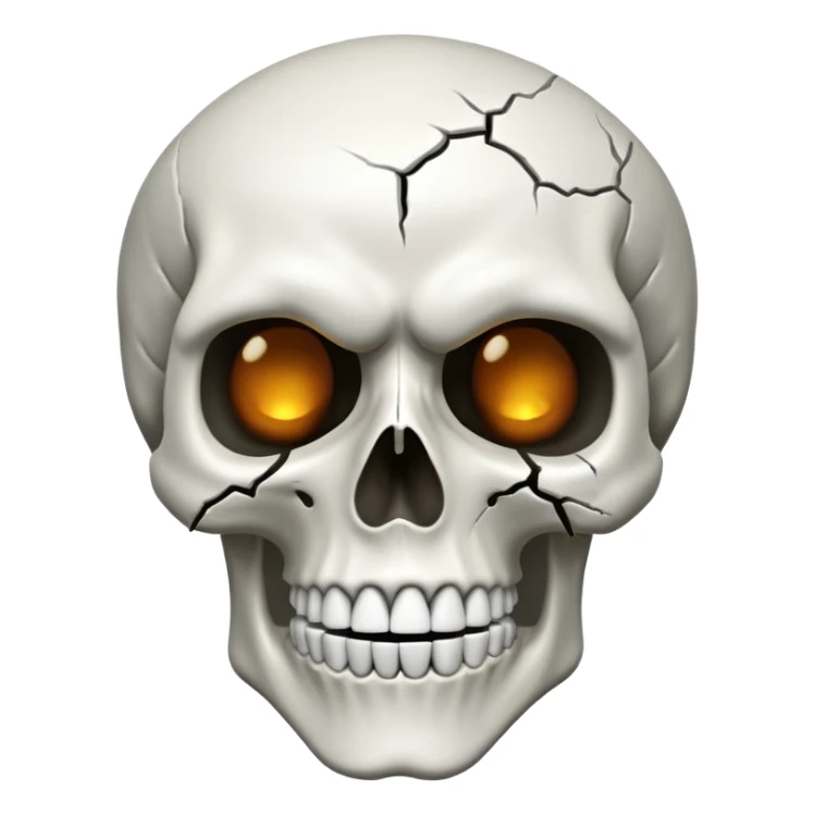 Skull in eternal anguish and pain  sticker