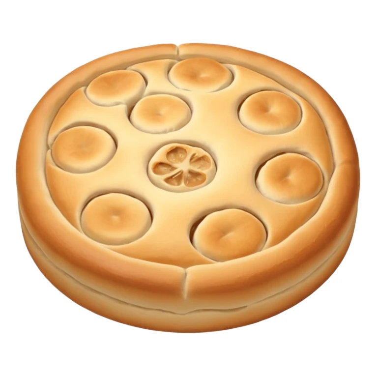 round focaccia classic white without seasoning sticker