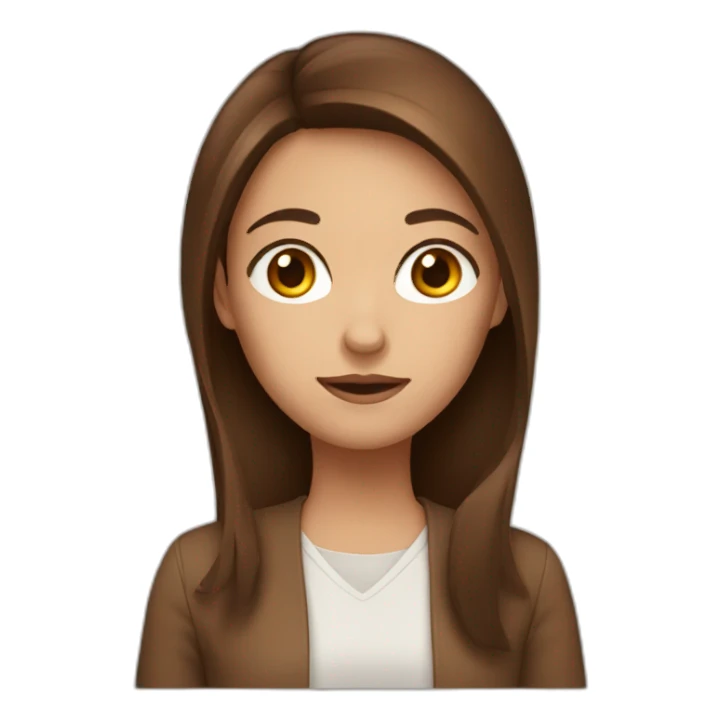 The girl with brown hair thought about it sticker