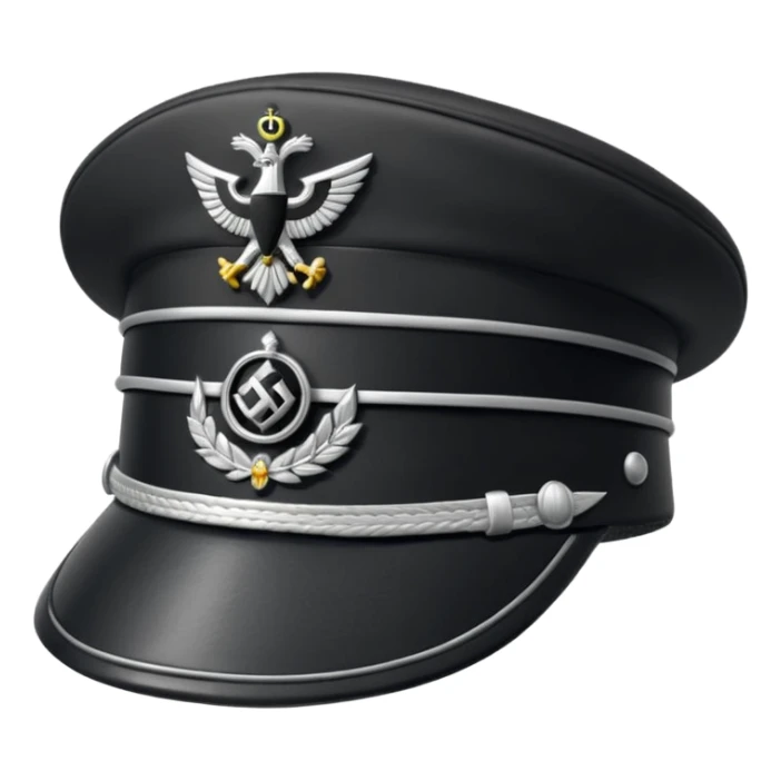 German officer's hat is slightly turned to the right  sticker