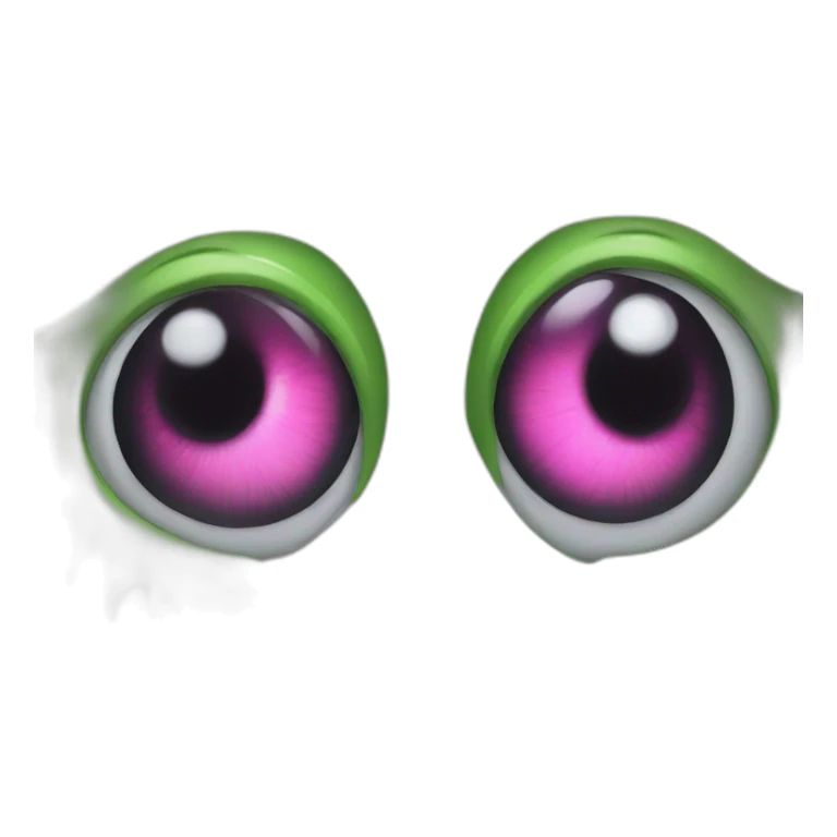 Big eyes with wicked Cheshire smile ,one eye green other pink sticker