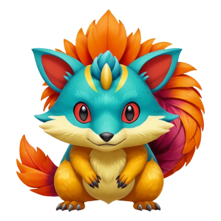  exotic tropical Fakémon-Pokémon-Vernid-creature sticker