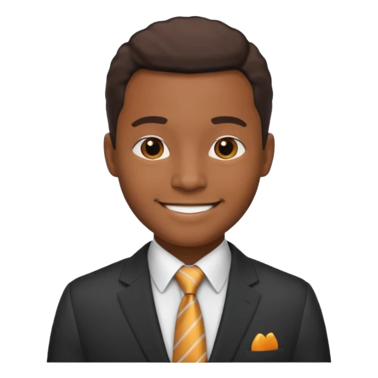 African American Man as a Office worker sticker