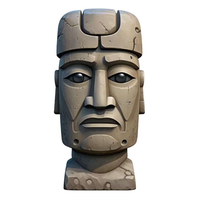 Moai statue with the face of Han Solo sticker