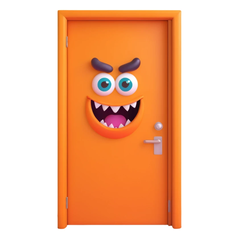 The door to my monster room sticker