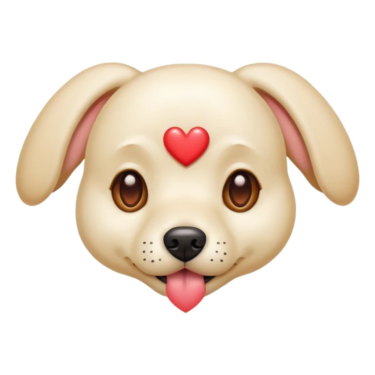 Cream colored dog with heart eyes sticker