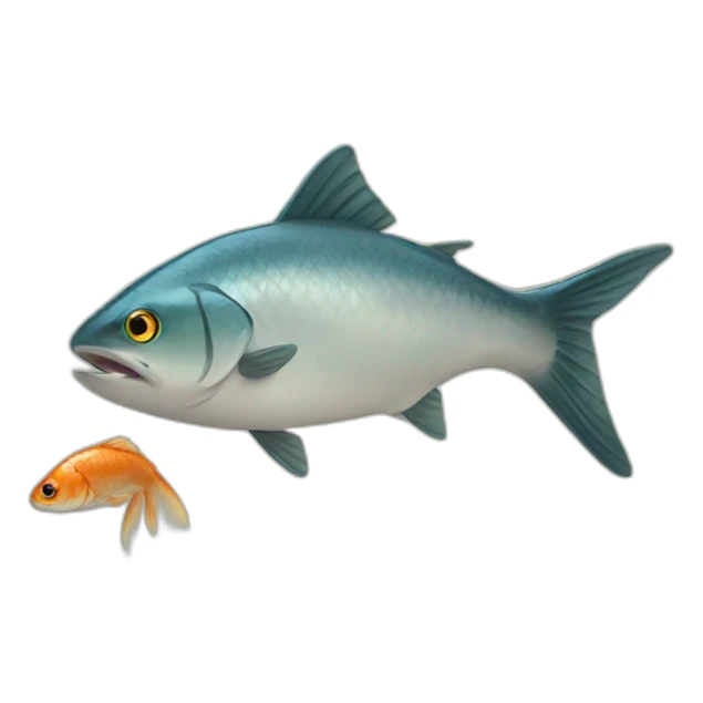 Chat qui mange un poisson sticker