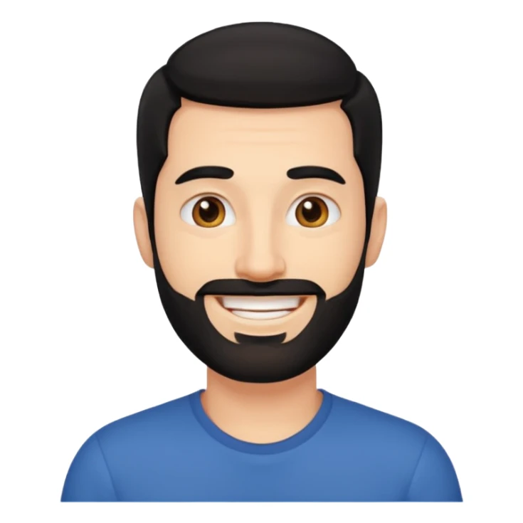 35 yaş hafif sakallı siyah saç beyaz ten erkek sticker