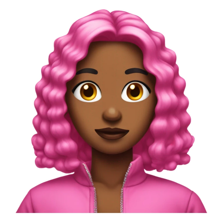 Baddie in pink with nails on  sticker