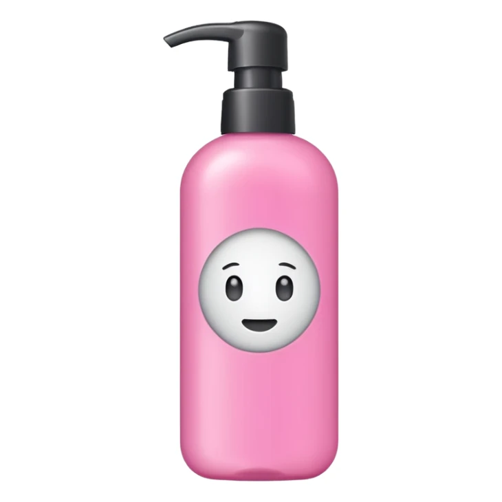 shampoo bottle in pink colour sticker