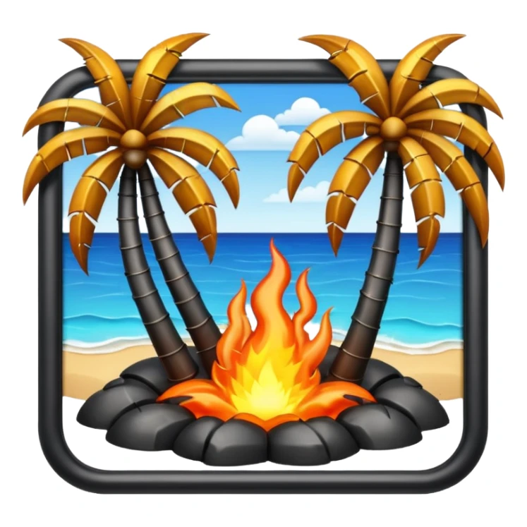 Steel, heat, and palm trees sticker