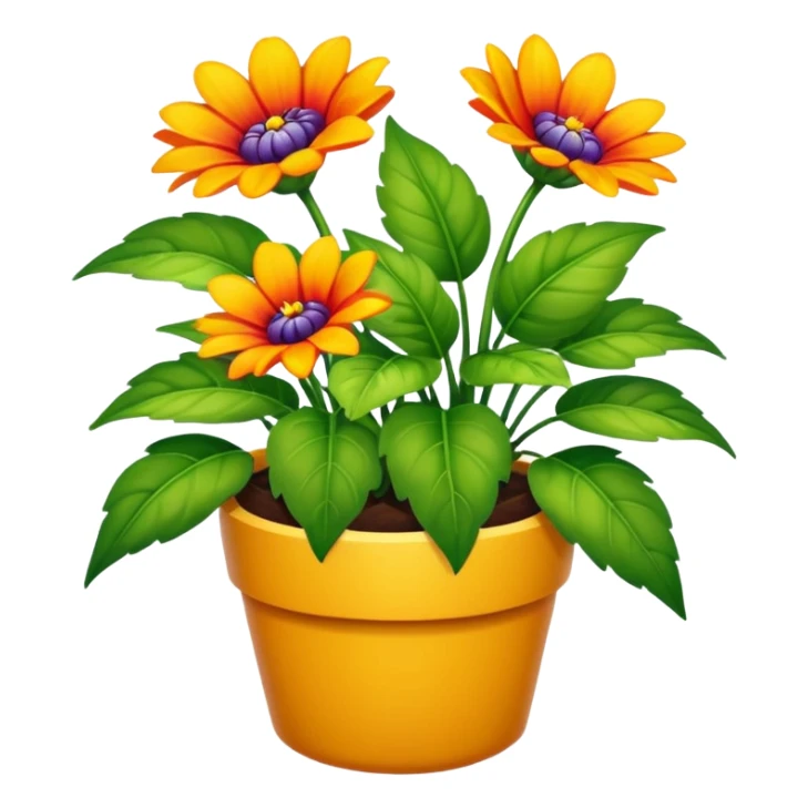 Plantas con flores casi realistas sticker