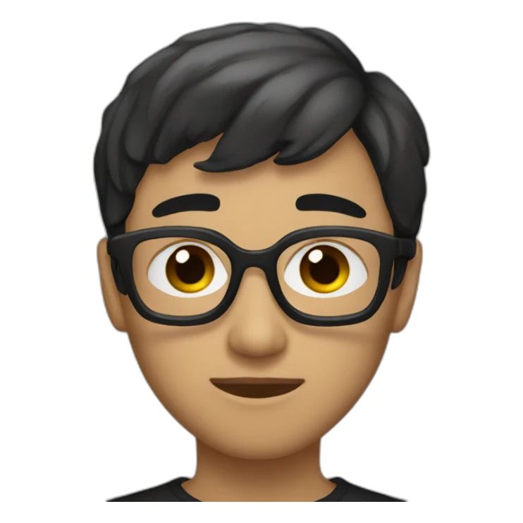 A young man with short hair and wearing a black mask  sticker