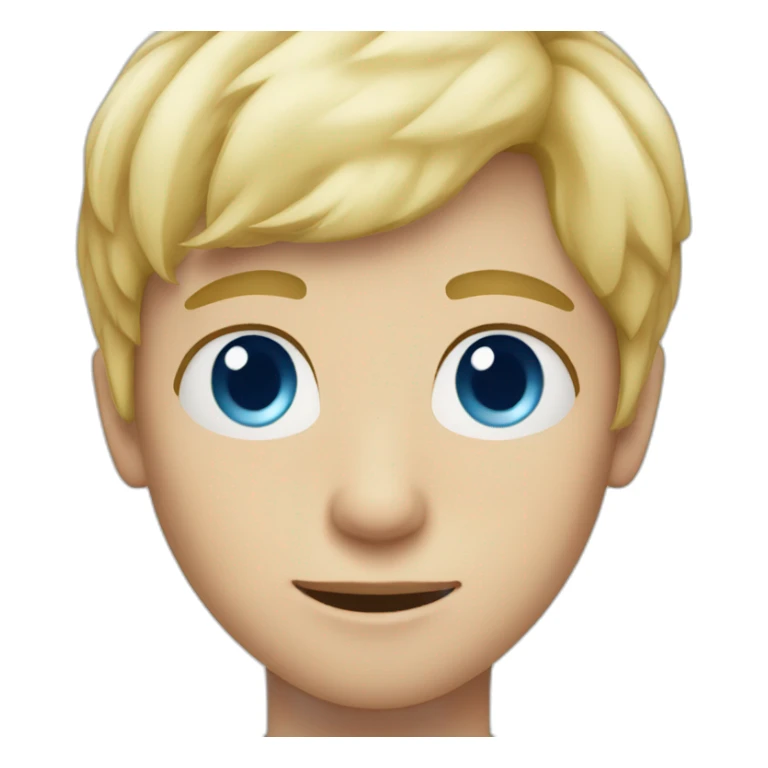Boy with blue eyes and blonde hair sticker