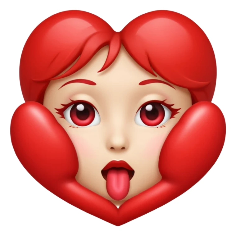 Heart eyes emoji blowing kiss sticker