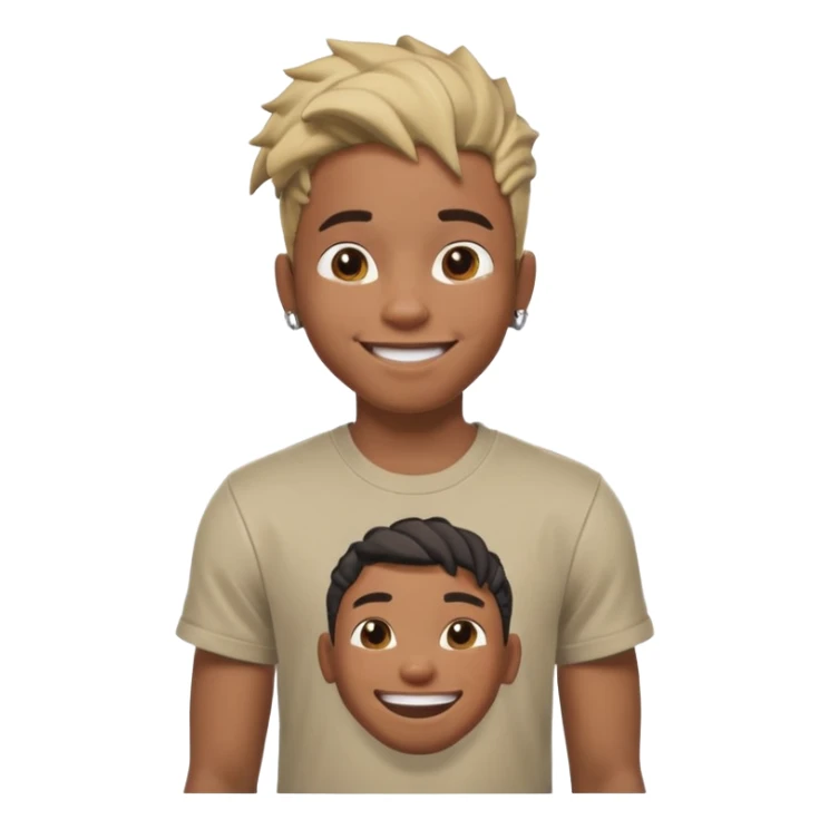 black boy with twists holding in his laugh with Fortnite as the background sticker