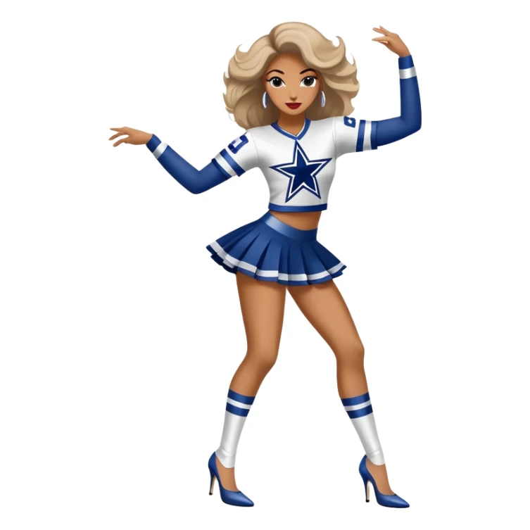 Dallas cowboy dancing in heels sticker
