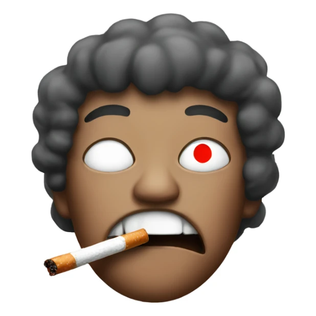 Emoji Smoking with red eyes sticker