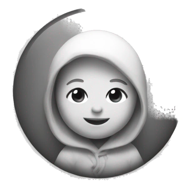 Baby ultrasound picture black and white sticker