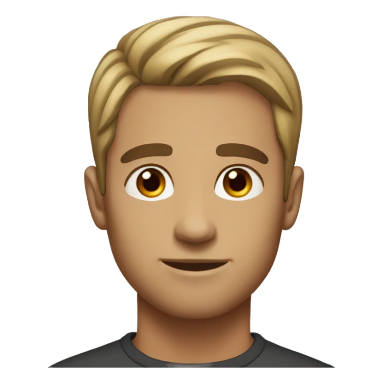 Normal guy with short hair brown eyes  sticker