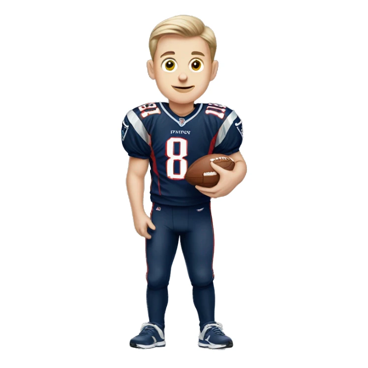 white boy wearing patriots jersey fart sticker