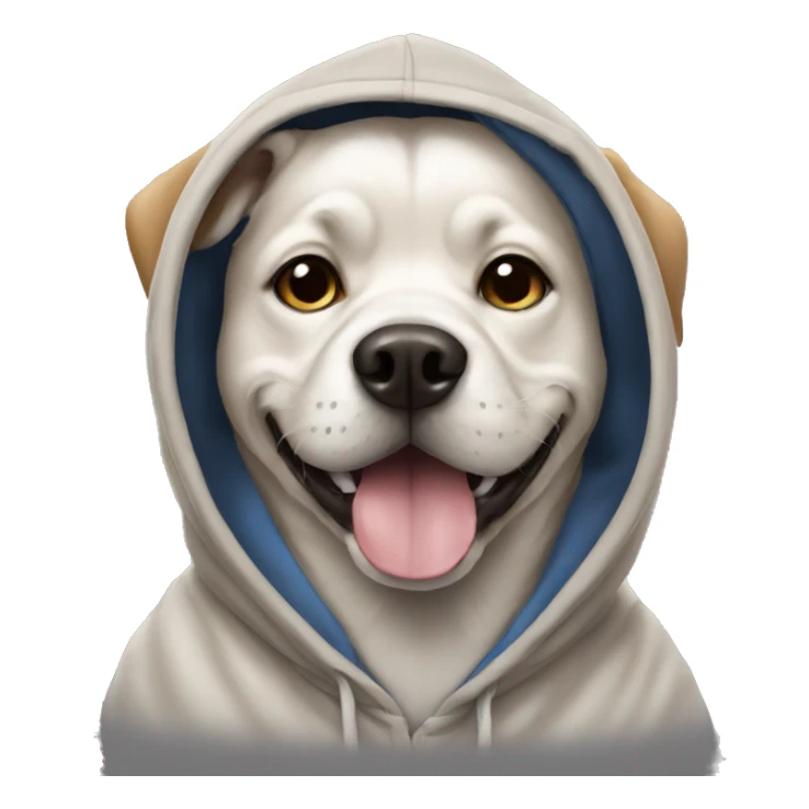 Dog wearing a hoodie  sticker