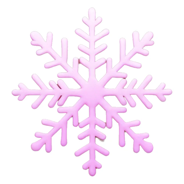 pink snowflake sticker
