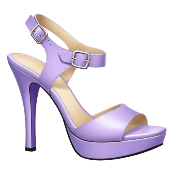 ultra realistic pair of platform lavender open toe heels sticker