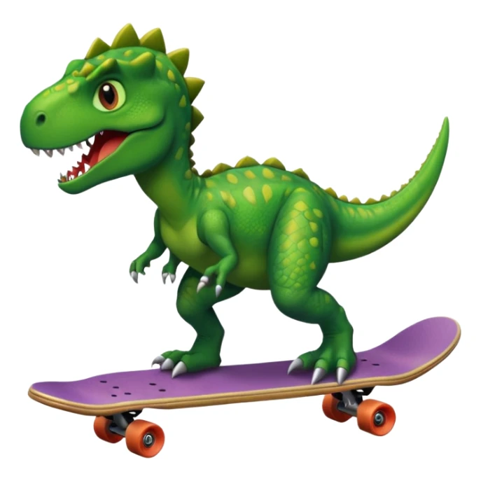 Dinosaur on a skateboard sticker