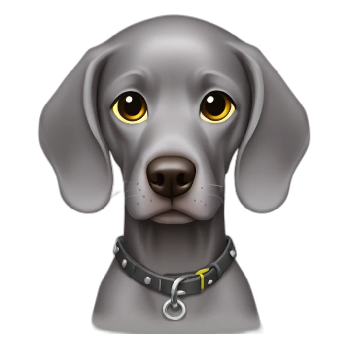 weimaraner steel punk sticker