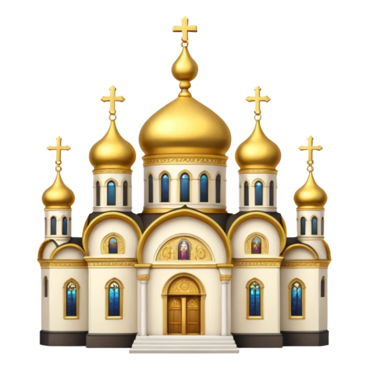 East ortodhox church. Transparent bakgrund. sticker