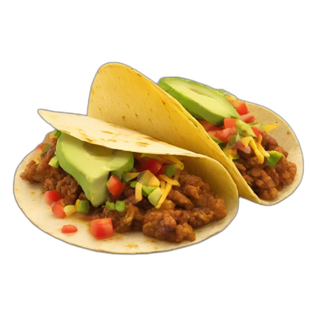 Make classics Mexican tacos of pastor with guacamole  sticker