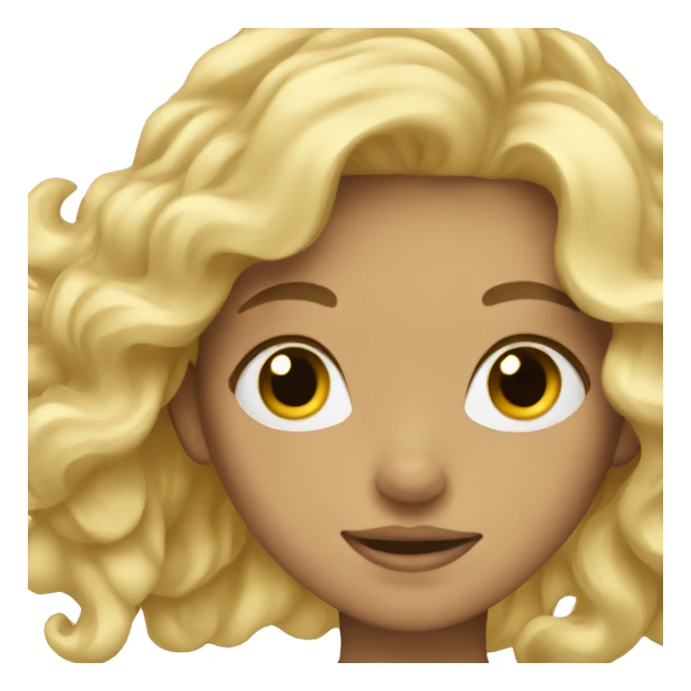 blonde wavy hair girl  sticker