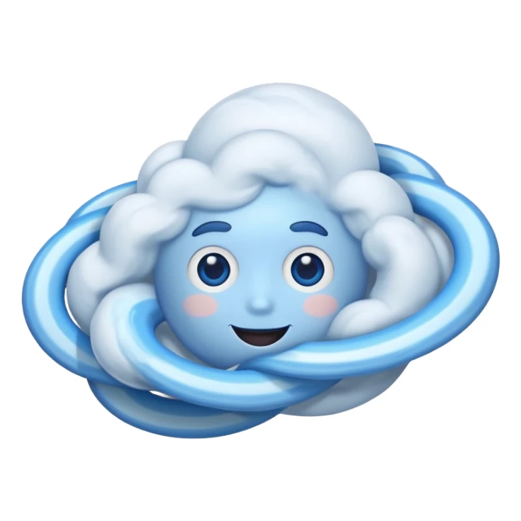 the planet Neptune, cartoonish and playful sticker