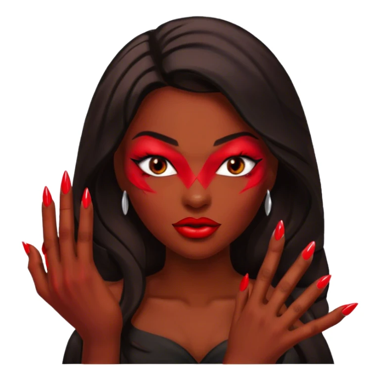 Baddie slay with nails and juicy lips sticker
