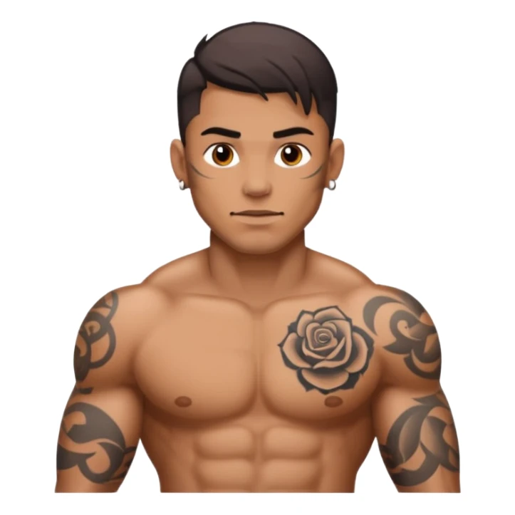 hombre con ptatuajes sticker