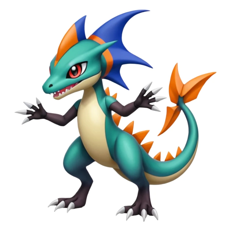 Meloetta-Garchomp-Pokémon-Fakémon-fusion-hybrid-creature sticker