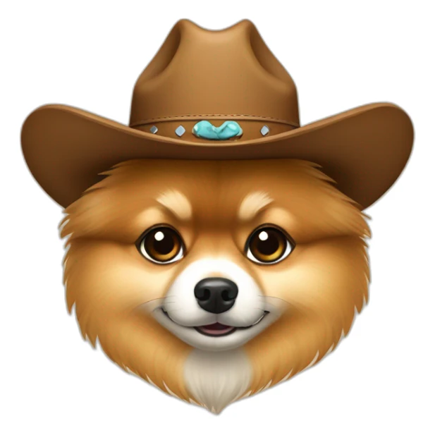 pomeranian-cowboy sticker