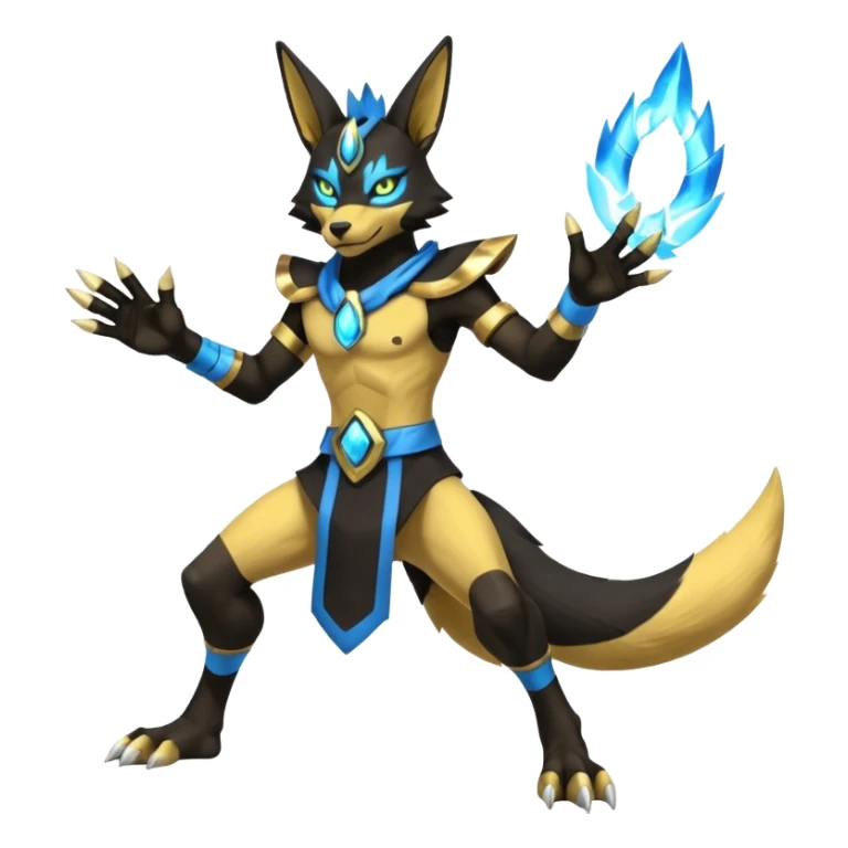 Electrike-Anubis-Lucario-Zeraora-fusion (full body) sticker